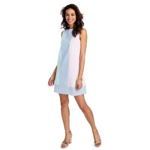 EUC Vineyard Vines x Kentucky Derby Seersucker Shift Dress Size 4 Pastel Stripe