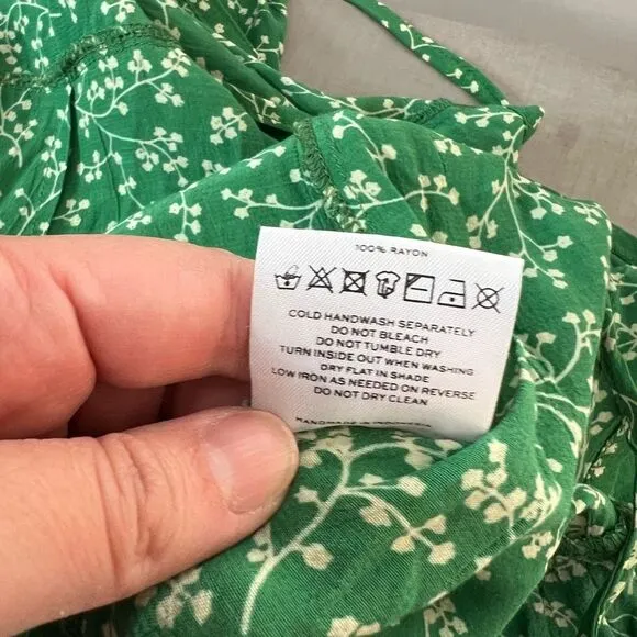 Faithfull the Brand Carmel Dress Violette Print Green size  8