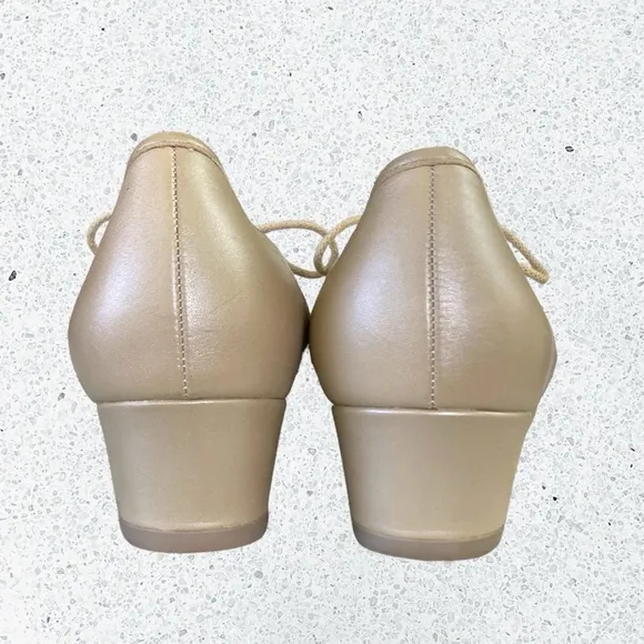 Fazan Two Tone Oxford Wedge Heel All Leather Spectator Shoes Women’s Sz. 7