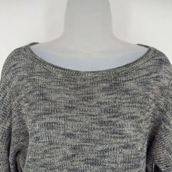 Feel The Piece Terre Jacobs Open Knit Sweater O/S Gray Linen Blend Boho