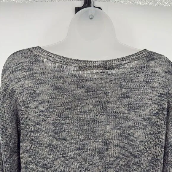 Feel The Piece Terre Jacobs Open Knit Sweater O/S Gray Linen Blend Boho