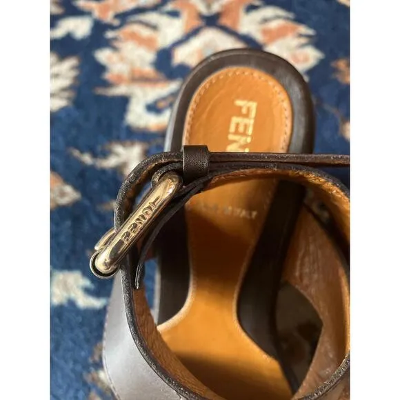 Fendi platform wedges