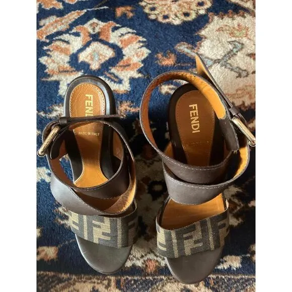 Fendi platform wedges