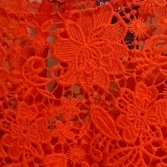FINAL PRICE NWOT DONCASTER COLLECTION burnt orange 2-pc crocheted laced suit