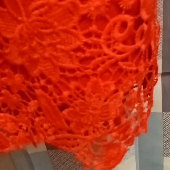 FINAL PRICE NWOT DONCASTER COLLECTION burnt orange 2-pc crocheted laced suit