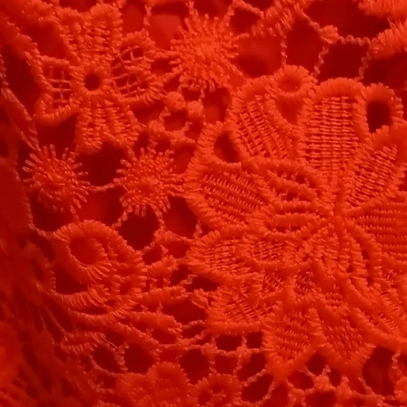 FINAL PRICE NWOT DONCASTER COLLECTION burnt orange 2-pc crocheted laced suit