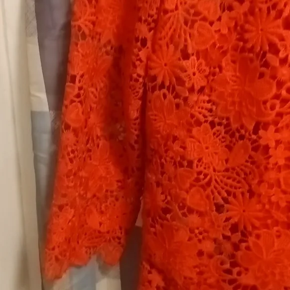 FINAL PRICE NWOT DONCASTER COLLECTION burnt orange 2-pc crocheted laced suit