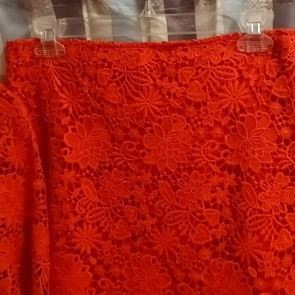 FINAL PRICE NWOT DONCASTER COLLECTION burnt orange 2-pc crocheted laced suit