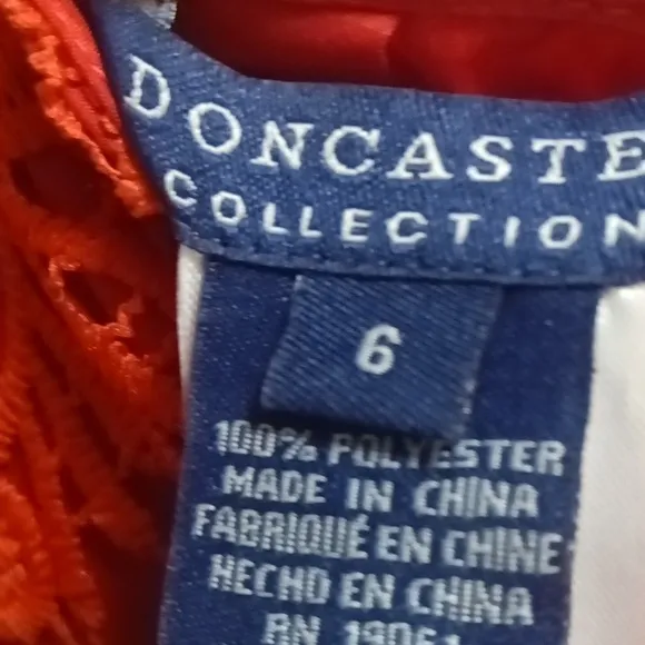 FINAL PRICE NWOT DONCASTER COLLECTION burnt orange 2-pc crocheted laced suit