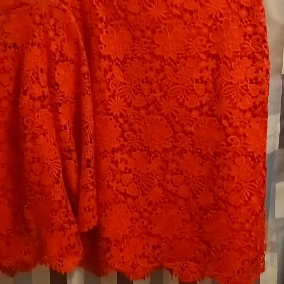 FINAL PRICE NWOT DONCASTER COLLECTION burnt orange 2-pc crocheted laced suit