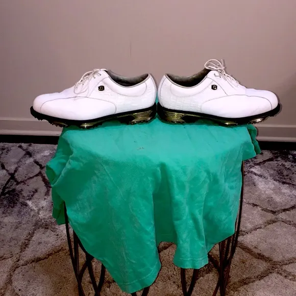 FJ Men's FJ FootJoys dryjoys Tour Opti Flex White Golf Shoes Size 9W
