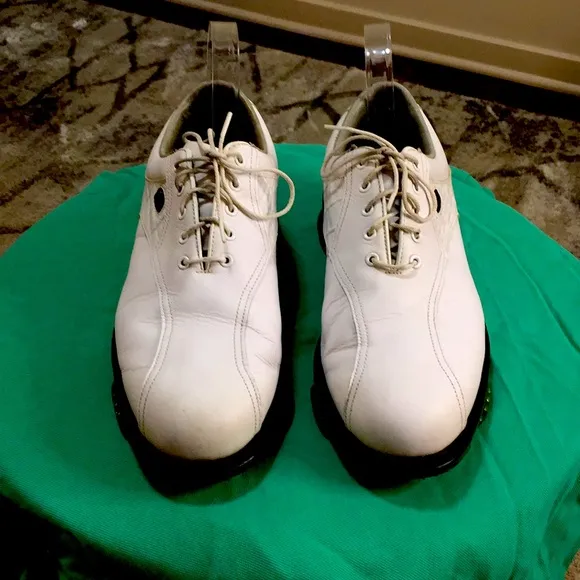FJ Men's FJ FootJoys dryjoys Tour Opti Flex White Golf Shoes Size 9W