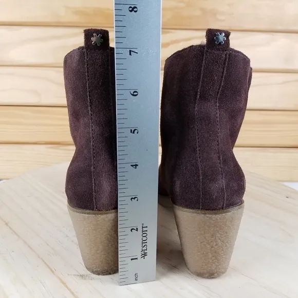 Flip Flop Women's Brown Leather / Suede Ankle Boots Booties Shoes Lace up 38 EUR