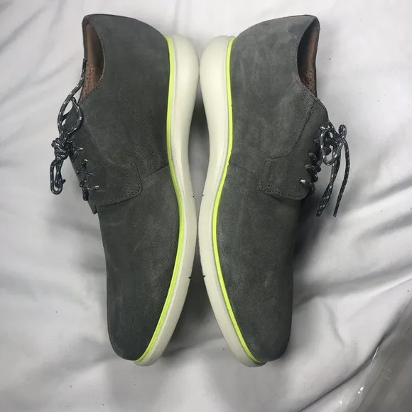 Florsheim‎ Fuel Plain Toe Oxford II Gray Suede/White Sole Mens Shoes Size 10
