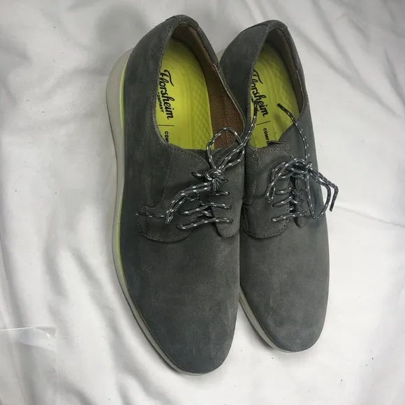 Florsheim‎ Fuel Plain Toe Oxford II Gray Suede/White Sole Mens Shoes Size 10