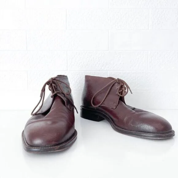 Florsheim Imperial Mens Lace Up Almond Toe Chukka Boots Brown 7