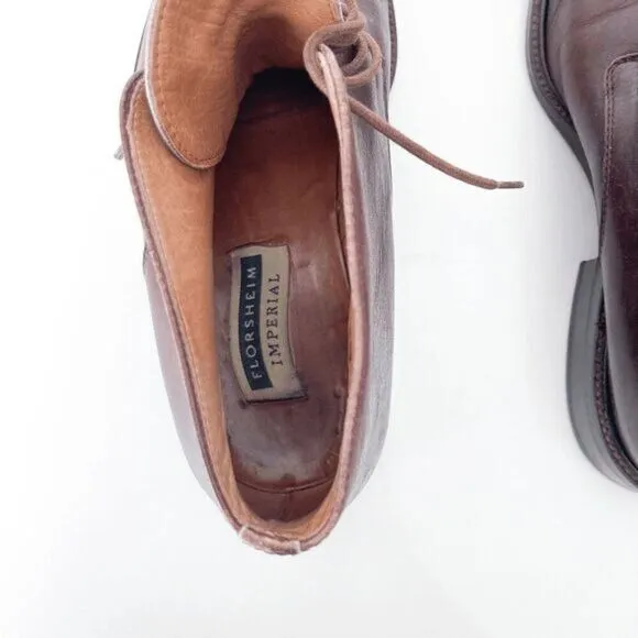 Florsheim Imperial Mens Lace Up Almond Toe Chukka Boots Brown 7