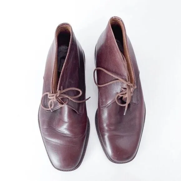 Florsheim Imperial Mens Lace Up Almond Toe Chukka Boots Brown 7