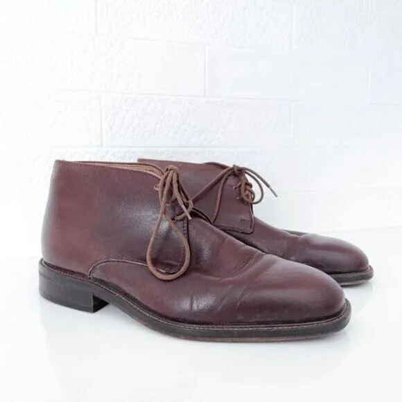 Florsheim Imperial Mens Lace Up Almond Toe Chukka Boots Brown 7