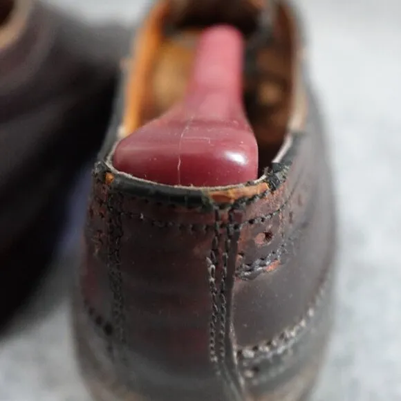 Florsheim Imperial Shoes 10C Red Brogue Wingtip Oxford Shell Cordovan