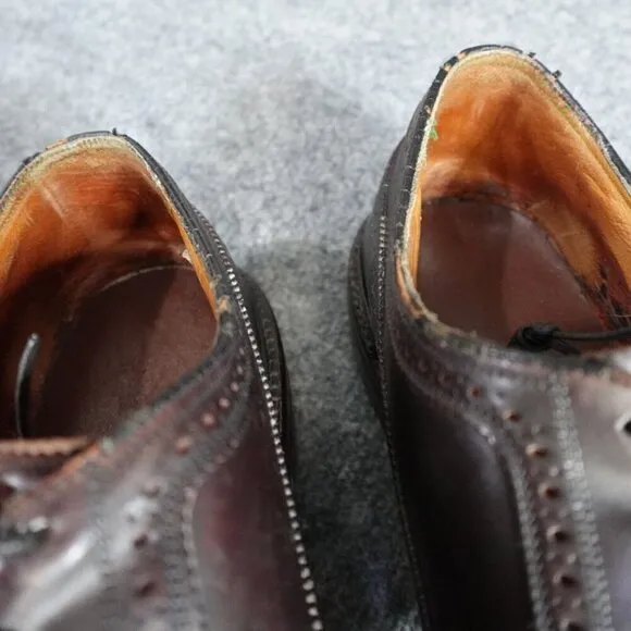 Florsheim Imperial Shoes 10C Red Brogue Wingtip Oxford Shell Cordovan