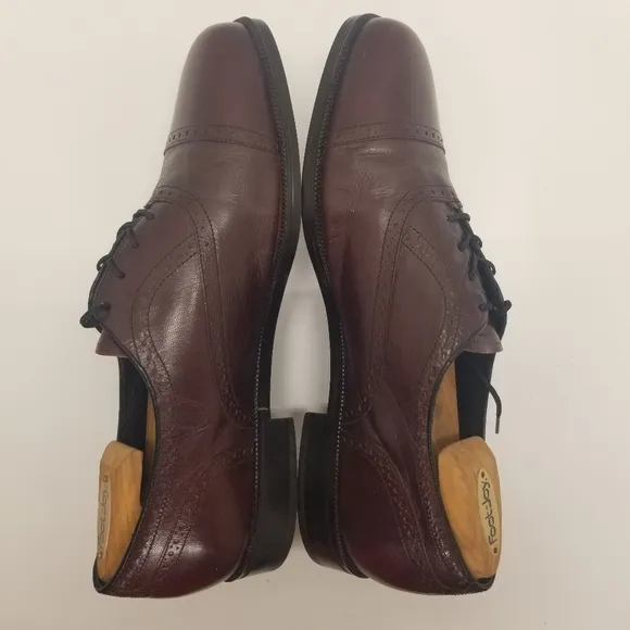 Florsheim Mans Size 10.5D Oxford Derby Cordovan Leather Cap Toe Comfort