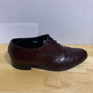 Florsheim Men Cap Toe Oxford Shoes Size 9D Burgundy Red Lace Up Style 33357.‎
