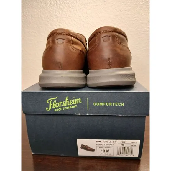 Florsheim Men's Hamptons STYLE 14397 Moc Toe Oxford BROWN  Sz‎ 1 0 M #768