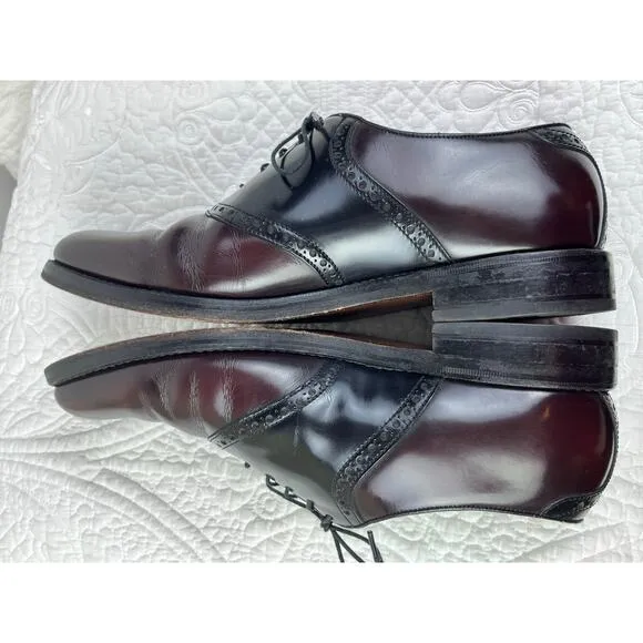 Florsheim Men's Size 8.5D Black/Dark Tan Two Tone Leather Dress Shoes