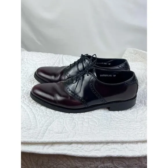 Florsheim Men's Size 8.5D Black/Dark Tan Two Tone Leather Dress Shoes