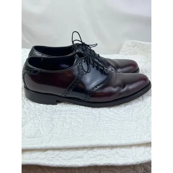 Florsheim Men's Size 8.5D Black/Dark Tan Two Tone Leather Dress Shoes