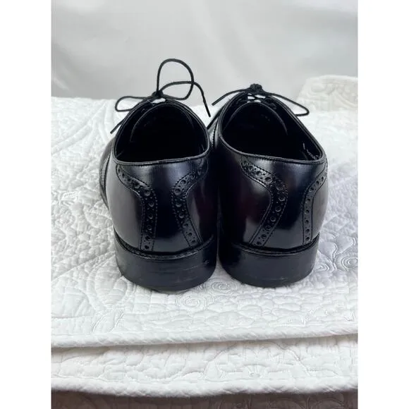 Florsheim Men's Size 8.5D Black/Dark Tan Two Tone Leather Dress Shoes
