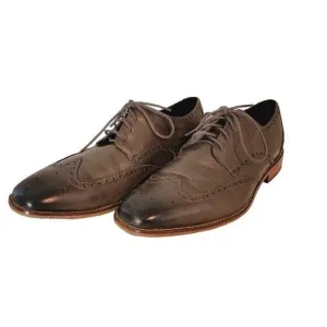 Florsheim Oxford Shoes Wing Tip Men's 10.5 Leather Lace-Up Gray Two-tone Dress