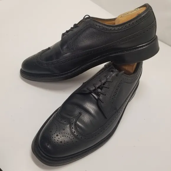 Florsheim Royal Imperial Mens Size 10.5D Black Leather Oxford Derby Wingtip
