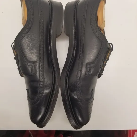 Florsheim Royal Imperial Mens Size 10.5D Black Leather Oxford Derby Wingtip
