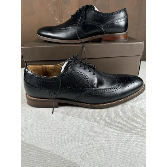 Florsheim Rucci Wingtip Oxford Men's Black Dress Shoes Sz 10.5