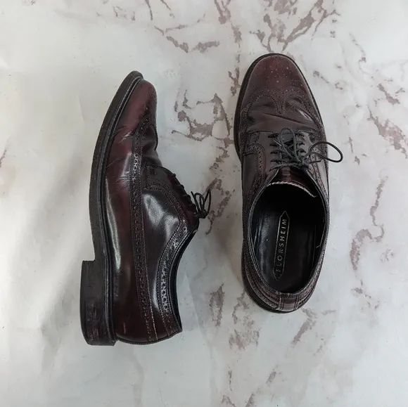 Florsheim Shoes Mens 8.5 Wing Ox Oxford Red Lace Up 66400