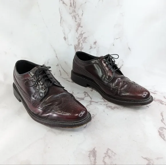 Florsheim Shoes Mens 8.5 Wing Ox Oxford Red Lace Up 66400