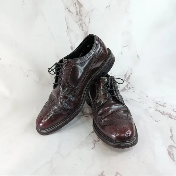 Florsheim Shoes Mens 8.5 Wing Ox Oxford Red Lace Up 66400