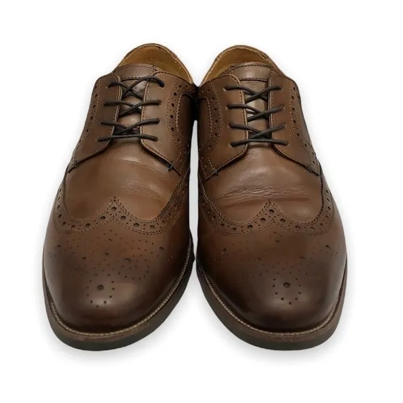 Florsheim Upgrade Wingtip Oxford Leather Dress Shoes 11.5 D Cognac Men’s