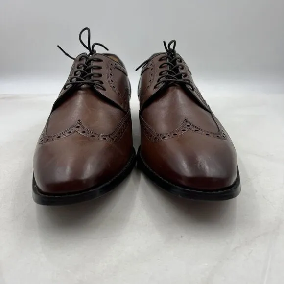 Flosheim Shoes Mens Size 14M Brown Cognac Leather Conetta Wingtip Oxford