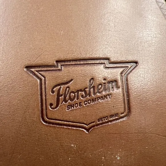 Flosheim Shoes Mens Size 14M Brown Cognac Leather Conetta Wingtip Oxford