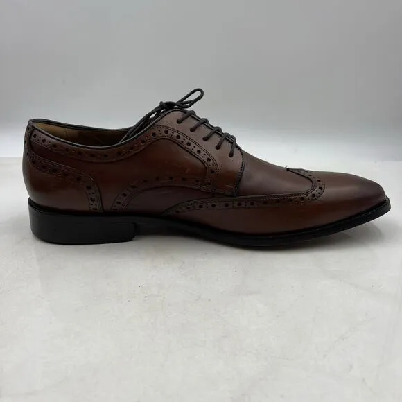 Flosheim Shoes Mens Size 14M Brown Cognac Leather Conetta Wingtip Oxford