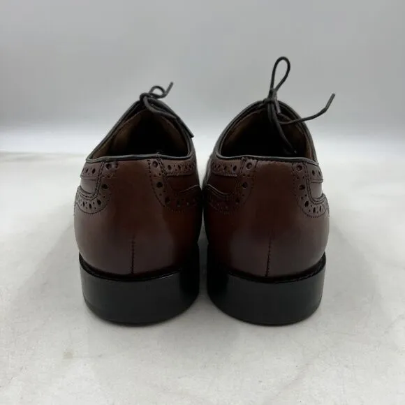 Flosheim Shoes Mens Size 14M Brown Cognac Leather Conetta Wingtip Oxford