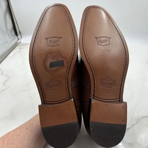 Flosheim Shoes Mens Size 14M Brown Cognac Leather Conetta Wingtip Oxford