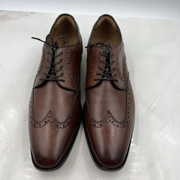 Flosheim Shoes Mens Size 14M Brown Cognac Leather Conetta Wingtip Oxford