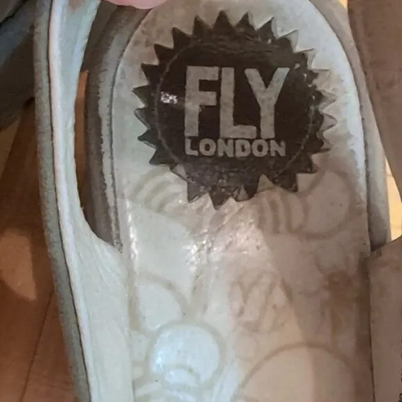 Fly London Yakin leather twist strap wedges size 38