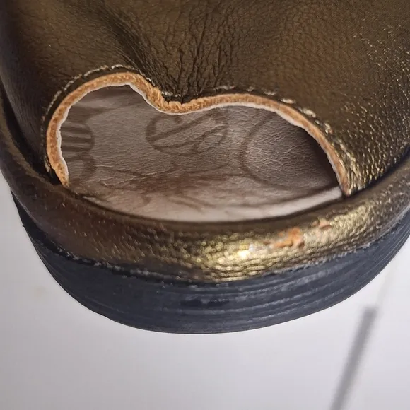 Fly London Yala Leather Peep Toe Wedges SZ EU 39
