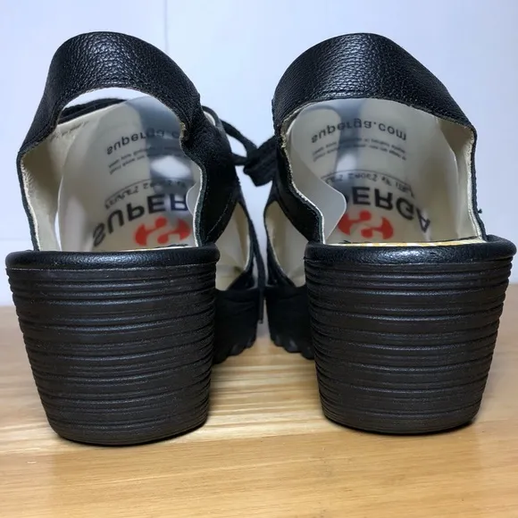 FLY LONDON YLfa Lace Up Wedge Sandal