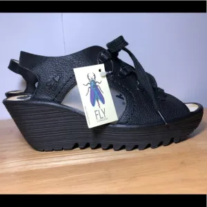 FLY LONDON YLfa Lace Up Wedge Sandal